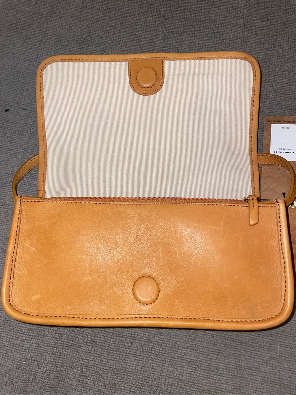 Margot Caramel Tan Cognac Leather Crossbody or Shoulder Bag NWT - Picture 7 of 15